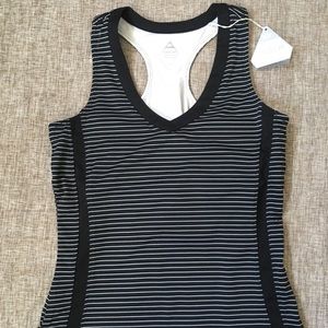Bolle tech racerback tank, black white stripes, sm